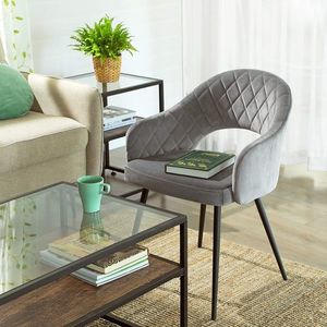 Scaun, Songmics, Elegant Design, 57x56x77 cm, otel/catifea, gi imagine