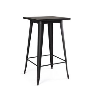 Masa pentru bar Minnesota, Bizzotto, 60 x 60 x 103 cm, otel laminat, negru imagine