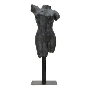 Decoratiune Museum Woman, Mauro Ferretti, 19x17x50 cm, polirasina, negru imagine