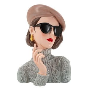 Figurina /sculptura decorativa Paris Woman -B, Mauro Ferretti, 18.5x14x26 cm, polirasina, multicolor imagine
