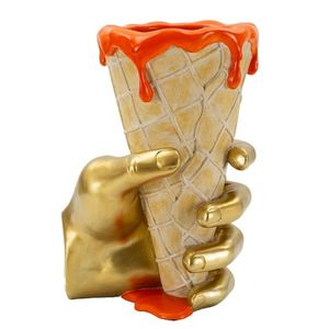 Figurina /sculptura decorativa Glaze Flower Cone, Mauro Ferretti, 18x16x26 cm, polirasina, multicolor imagine