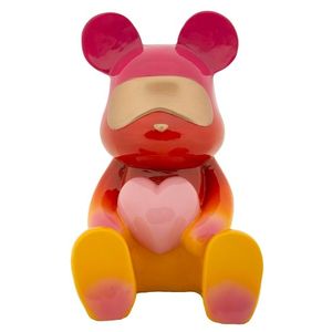 Figurina /sculptura decorativa Sitting Rainbow Teddy, Mauro Ferretti, 21.5x20.5x32 cm, polirasina, multicolor imagine