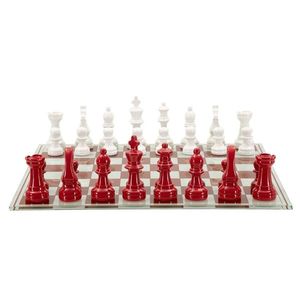 Joc de sah Red/White Chess, Mauro Ferretti, 61x61x14 cm, polirasina/sticla, multicolor imagine