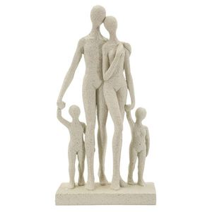 Figurina /sculptura decorativa Stons Family, Mauro Ferretti, 16x8x30.5 cm, polirasina, crem imagine