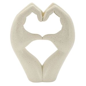 Figurina /sculptura decorativa Love Stons, Mauro Ferretti, 16.5x7x20 cm, polirasina, crem imagine
