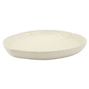 Vas decorativ Stons, Mauro Ferretti, 33x4x29 cm, polirasina, crem imagine