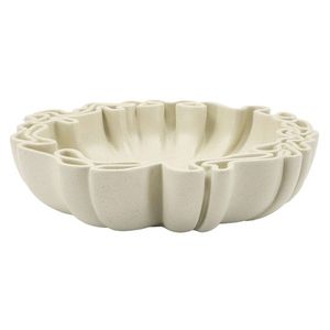 Vas decorativ Stons, Mauro Ferretti, 40.5x38.5x9.5 cm, polirasina, crem imagine