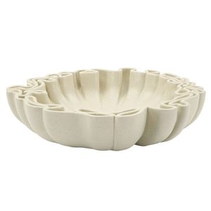 Vas decorativ Stons, Mauro Ferretti, 30.5x29x7.5 cm, polirasina, crem imagine