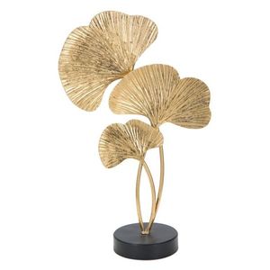 Decoratiune Foglie, Mauro Ferretti, 24.5x10.5x40.5 cm, fier, auriu imagine