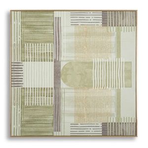 Tablou decorativ Lines With Frame -H, Mauro Ferretti, 60x60 cm, canvas/lemn de pin/plastic, multicolor imagine
