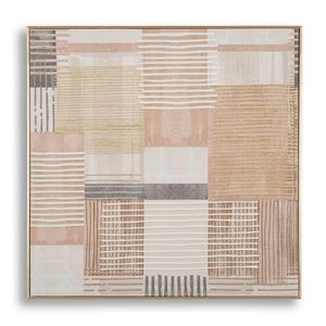 Tablou decorativ Lines With Frame -B, Mauro Ferretti, 60x60 cm, canvas/lemn de pin/plastic, multicolor imagine