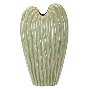 Vaza decorativa Venice, Mauro Ferretti, 27x14x46.5 cm, ceramica, verde imagine