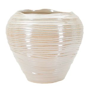 Vaza decorativa Perly Round, Mauro Ferretti, 27x24 cm, ceramica, perla imagine