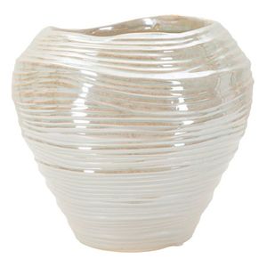 Vaza decorativa Round, Mauro Ferretti, 22x20 cm, ceramica, perla imagine
