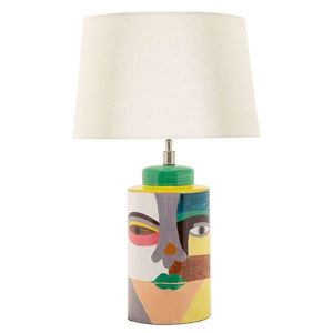 Lampa de masa Piccassy, Mauro Ferretti, 1 x E27, 40W, 40x65 cm, ceramica/fier/textil, multicolor imagine