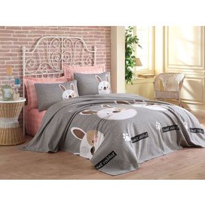 Set cuvertura pique dubla, Tavşancık, Eponj Home, Bumbac imagine