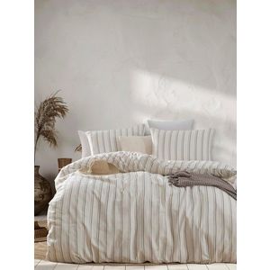 Lenjerie de pat dubla, Hamilton - Beige, EnLora Home, 70% bumbac/30% poliester imagine