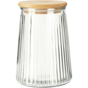 Borcan pentru alimente cu capac din bambus, 1 l, 1 l imagine