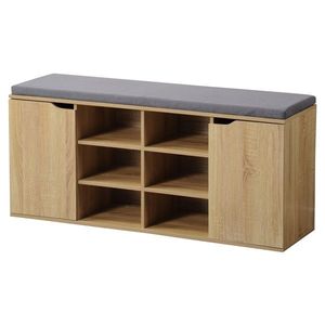Kesper 15928 Suport pantofi cu scaun, decorstejar, 103 x 48 x 30, 5 cm imagine