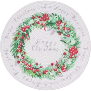 Suport farfurie de Crăciun Happy Christmas, 38 cm imagine