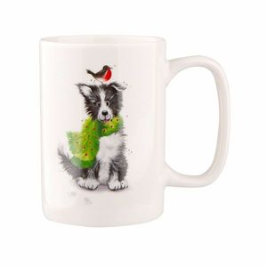 Cană din porțelan Altom Xmas Dog B, 300 ml imagine