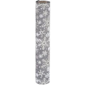 Țesătură decorativă Big snowflakes gri, 21 x 250 cm imagine