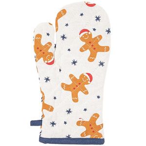 Mănușă de bucătărie cu magnet Home Elements Gingerbread alb, 18 x 32 cm imagine