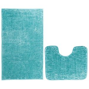 Restilo Set de covorașe baie Bati albastru, 2 buc 50 x 80 cm, 40 x 50 cm imagine