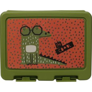 Cutie de plastic pentru gustări Hatu Crocodil, 18 x 7, 5 x 13, 5 cm imagine
