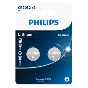 Baterie Philips CR2032 3 V, litiu , 2 buc imagine