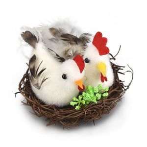 Decorațiune de Paște Găina cu cocoș, diam. 12 cm imagine