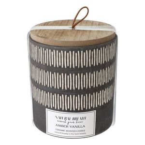 Lumânare Natural Breath, ceară naturală, parfum Vanilie Amber, 205 g imagine