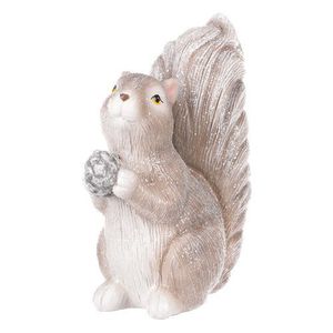 Decorațiune de iarnă Veveriță, 12 x 12 x 6 cm, polyresin imagine