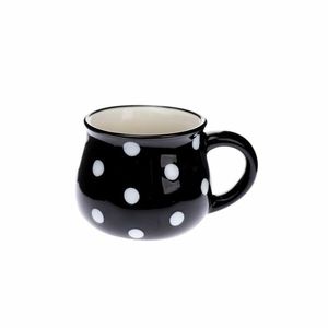 Cană din ceramică Dots 75 ml, negru, negru, 75 ml imagine