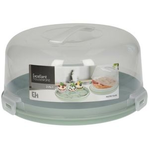 Tavă de servit EH cu capac 2in1, diametru 28 cm, verde, verde imagine