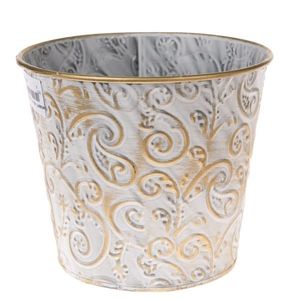 Mască de ghiveci din metal Gold wawe, 15 x 13 cm imagine