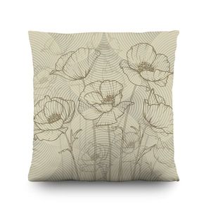 Pernă Poppies bej, 45 x 45 cm imagine