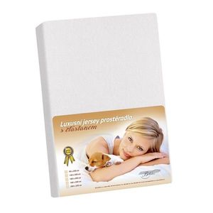 Cearșaf Bellatex Jersey cu elastan alb , 100 x 200cm, alb, 100 x 200 cm imagine