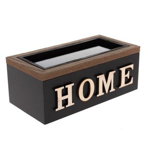 Cutie de lemn pentru plicuri de ceai HOME, 16, 5 x 10 x 8 cm imagine
