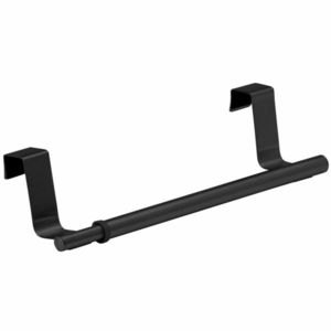 Suport reglabil pentru prosoape Wenko din oțelinoxidabil 22-35 cm, negru, S imagine