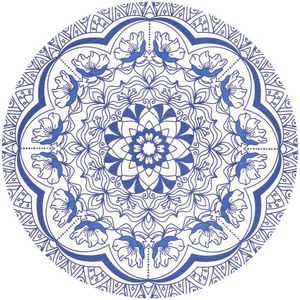 Suport farfurii Iva Flower albastru, 38 cm imagine