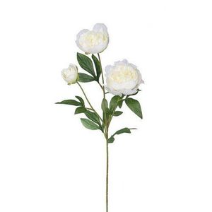 Bujor artificial, 67 cm, alb imagine