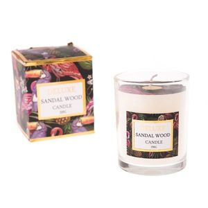 Lumânare parfumată în sticlă DELUXE, lemn de santal, 200 g imagine