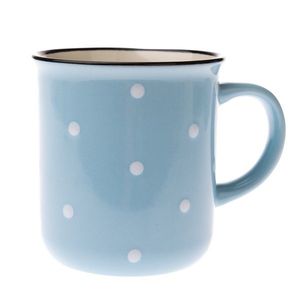 Cană din ceramică Buline 350 ml, albastră imagine