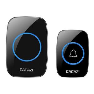 Sonerie wireless, rezistenta la apa, 38 de tonuri, 3 volume, blitz LED, negru imagine