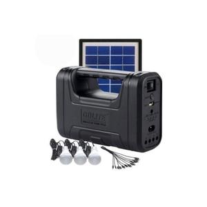 Kit solar GD-Lite 8017, dotat cu dispozitive USB cu 3 becuri LED + acumulator de mare capacitate, negru imagine