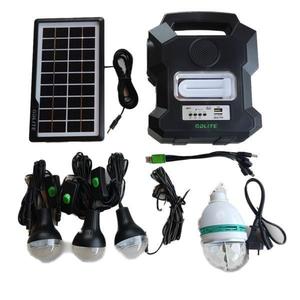 Kit solar GD-Lite 1000A dotat cu dispozitive USB cu 4 becuri led, acumulator de mare capacitate, radio imagine