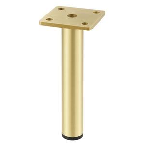 Picior pentru mobilier Ronda Simplu, finisaj auriu periat GT, H: 150 mm imagine