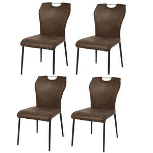 Set 4 scaune living Katalin, maro, 42, 5x59x88cm imagine