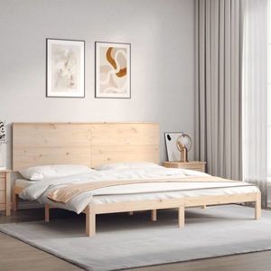 vidaXL Cadru de pat fără saltea, 200x200 cm, lemn masiv pin imagine